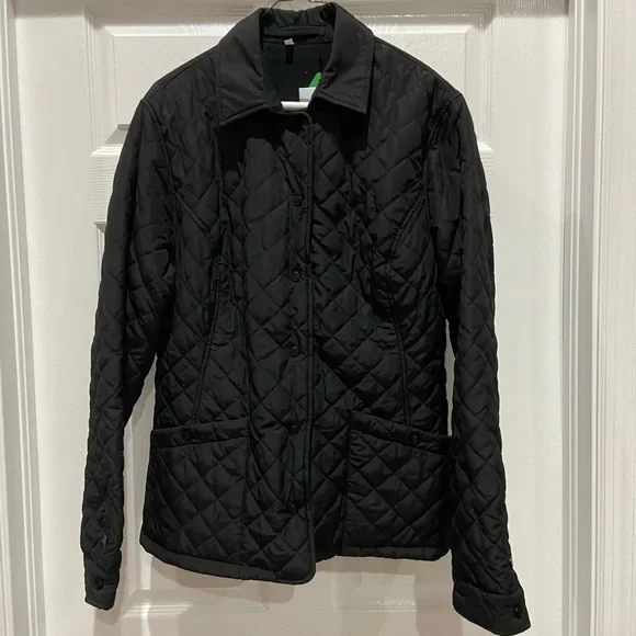 Ladies Quilted Snap Front Jacket, Black, size Medium - NWT, Fossa Apparel Brand - Picture 2 of 9